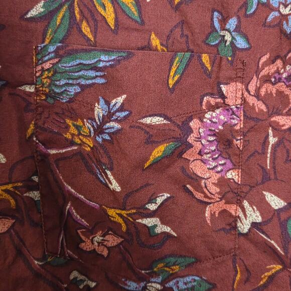 American Eagle Men's Hawaiian Print Short Sleeve Casual Button Up Shirt XXL - Picture 7 of 7